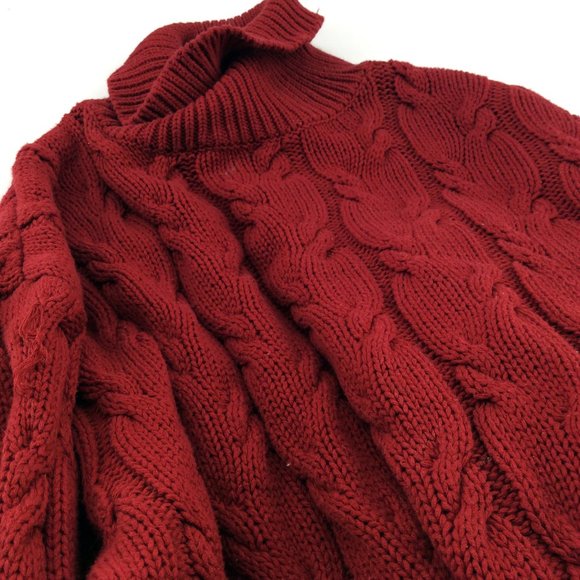 Club Monaco - Turtleneck Knit Sweater - Red - Men's Medium - Picture 6 of 9
